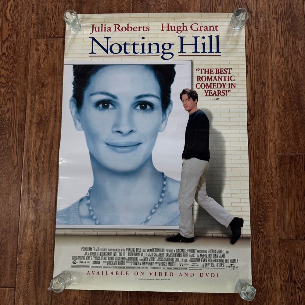 🎬Notting Hill Vintage Movie Theatre Poster ~40”x27”🎬